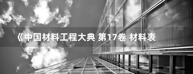 《中国材料工程大典 第17卷 材料表面工程 (下)》徐滨士 刘世参 著